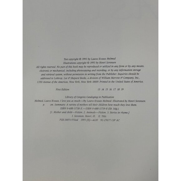 I Love You As Much... By Laura Krauss Melmed Illustrated By Henri Sorensen Hardc - Picture 5 of 10